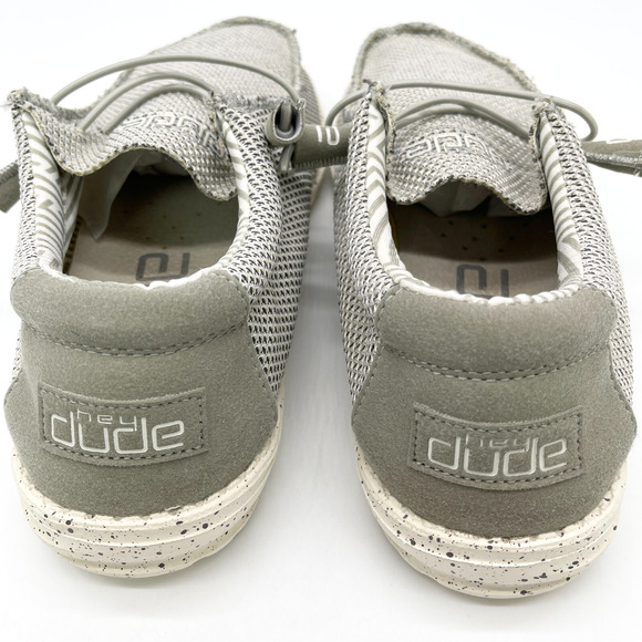 Hey Dude Mens Wally Sox Slip On Shoes‎ Size US 8 Ash Gray Comfort Loafer Casual - Picture 8 of 11